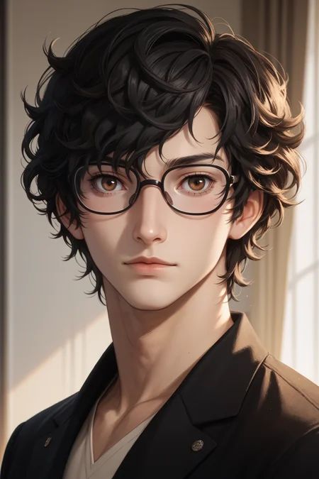 score_9, score_8_up, score_7_up, score_6_up
<lora:P5Ren:0.8>
P5Ren, 1boy, black hair, wavy hair, brown eyes, short hair, glasses, looking at viewer, portrait