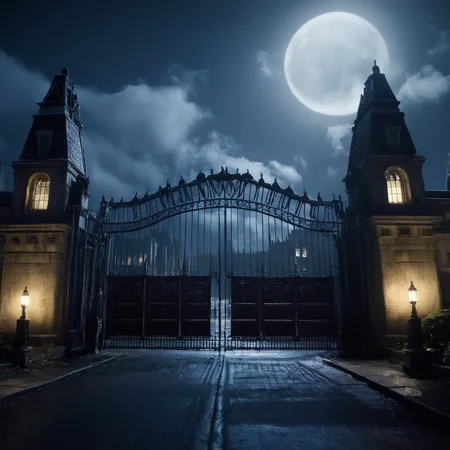 cinematic film still of <lora:perfection style:0.6>
<lora:gotham city style v2:0.8>
<lora:Chiaroscuro Lighting Style:0.6>
Gotham City a Wayne Manor with a gate and a full moon Gotham City Style,outdoors,sky,cloud,no humans,night,moon,building,night sky,scenery,full moon,blue theme , detailed, real, different, unique, cinematic, dramatic, concept art, filmic, detailed background, detailed settings, artstation, gothic New York, gotham city style, shallow depth of field, vignette, highly detailed, high budget, bokeh, cinemascope, moody, epic, gorgeous, film grain, grainy