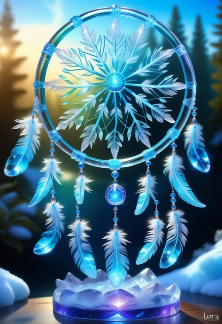 made out of Jed-Blmicry, masterpiece, full of details, Digital art, pleasant Dreamcatcher, Islandpunk, Depth of field 100mm, pretty, <lora:BioIceCrystalStyle-000006:0.7>, located artistic, winning, full color, rich deep colors, lush, detailed, great light, very inspirational