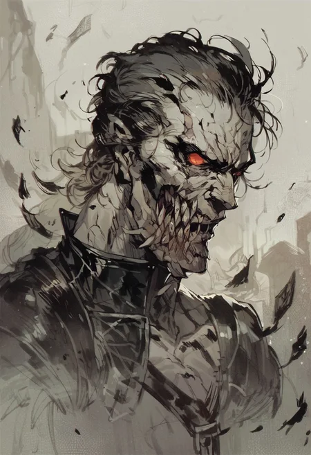 score_9, score_8_up, score_7_up, score_6_up, score_5_up, score_4_up, 1girl, sinister, dinamic, yoji_shinkawa