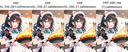 Draw wavy hair, Maid clothes and cat ears with frying pan