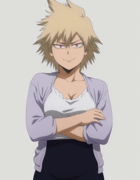 full_body profile, <lora:Sano-BR_Style_PonyxL-000001:0.45>, <lora:modern_anime_screencap_v1_0:0.65> anime screencap, (highres, best quality), zPDXL, 1girl, rating_safe, solo,
<lora:m1tsuk1xl:0.8> m1tsuk1xl, red eyes, blonde hair, gentle smile, looking at viewer, posing for photo, arms crossed,
white shirt, purple cardigan, black skirt,
<lora:Pony_DetailV2.0:0.5>
megami monthly magazine cover, pinup, white background,