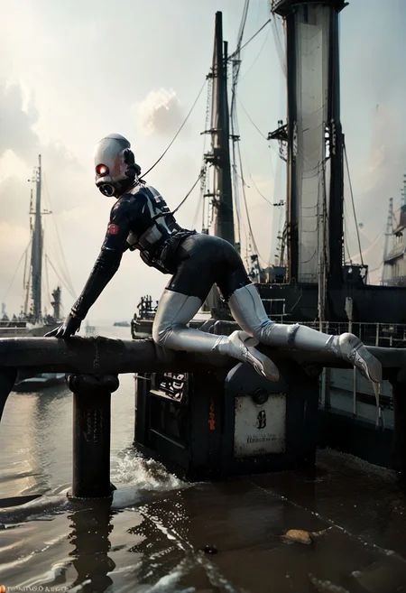 score_9, score_8_up, score_7_up, combinestyle, bayside, docks, ship, combine_assassin jumping,