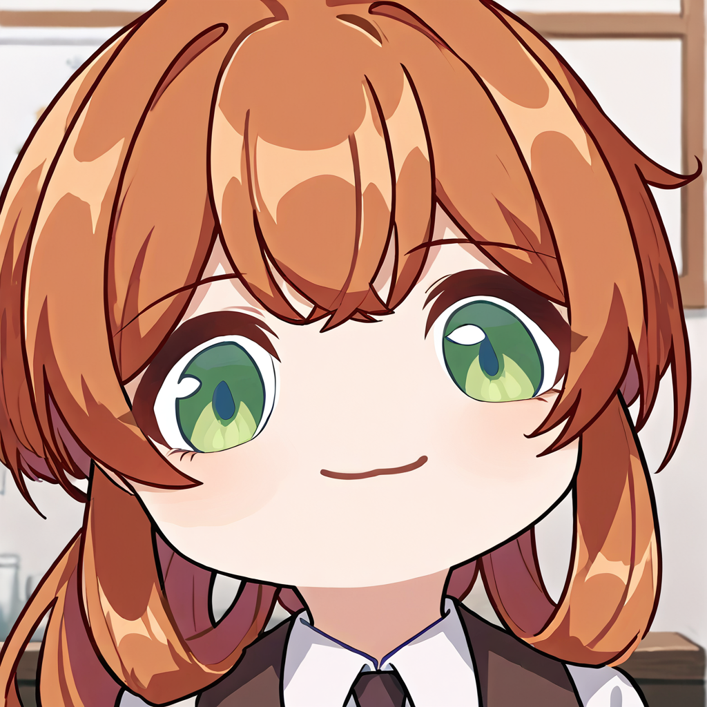 source_9,source_8_up,source_7_up,source_anime,
<lora:springfield-pdxl:0.9>,springmisc,green eyes,auburn hair,ponytail,hair rings,bangs,brown apron,white collared shirt,brown necktie,
<lora:meme_mutsukiface_ponyXL:1>,mutsukiface,chibi,portrait,smile,closed mouth,close-up,