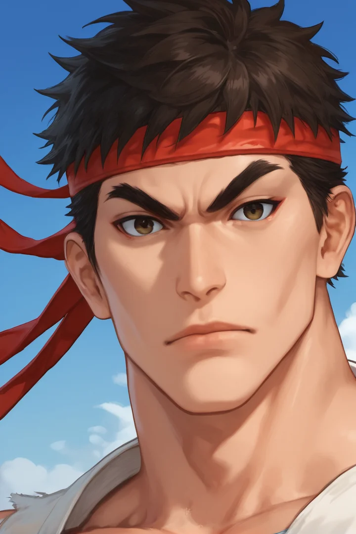score_9, score_8_up, score_7_up, source_anime,
ryu, 1boy, solo, looking at viewer, headband
<lora:detail:1><lora:Smooth Anime:1> <lora:Expressive_H:1> <lora:Ryu_-_Street_Fighter_-_Super_Smash_Bros._Ultimate:1>