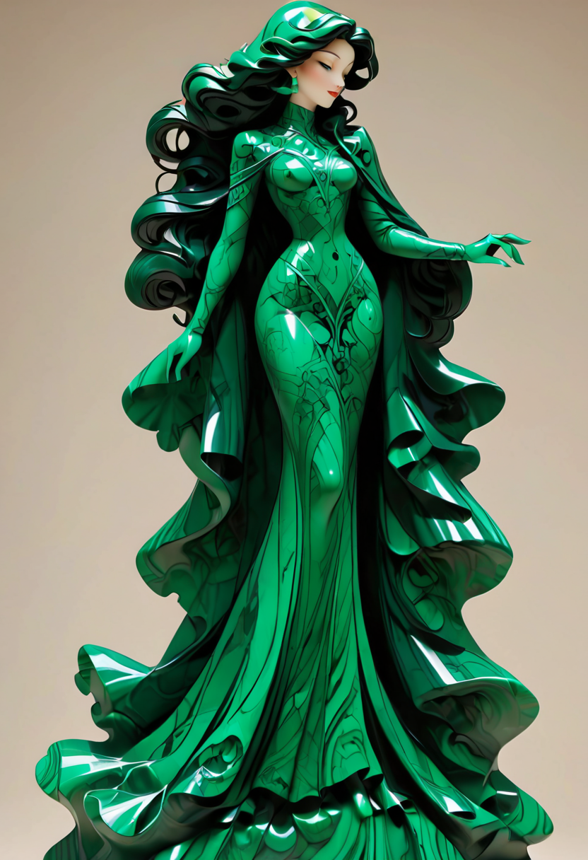 princess silhouette, dramatic, sharp outlines, high contrast, masterpiece, ultra detailed, fine details, intricate, ornamental, elegant, malachite_style
