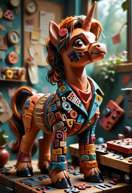 score_9, score_8_up, score_7_up, Realistic, BREAK,
World Morph (Jigsaw puzzle), pony unicorn