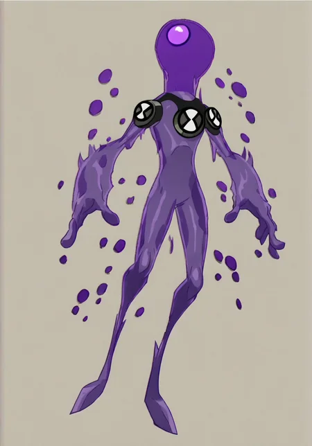 score_9, score_8_up, score_7_up, screencap,   <lora:ben10-08:1> ben10, solo, no humans, full body, bodysuit, badge,detailed background, ghost, ghost tail, no legs, purple eye, only 1 eye, phantom