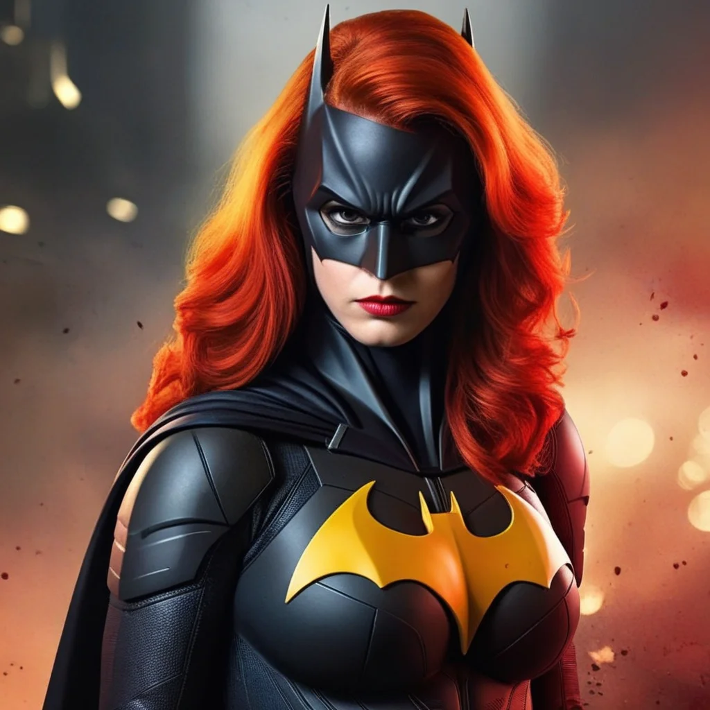 concept art of <lora:comic book magazine:1>
batwoman a woman with red hair wearing a batman mask comic book magazine style, digital artwork, illustrative, painterly, matte painting, highly detailed