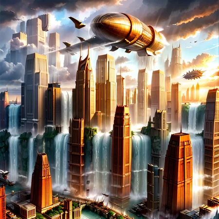 Masterpiece,absurd resolution,8k,high resolution,
AtlantisWorld,
outdoors,sky,cloud,water,no humans,cloudy sky,building,scenery,science fiction,city,aircraft,cityscape,skyscraper,waterfall,airship
, <lora:AtlantisWorld_XL:0.8>