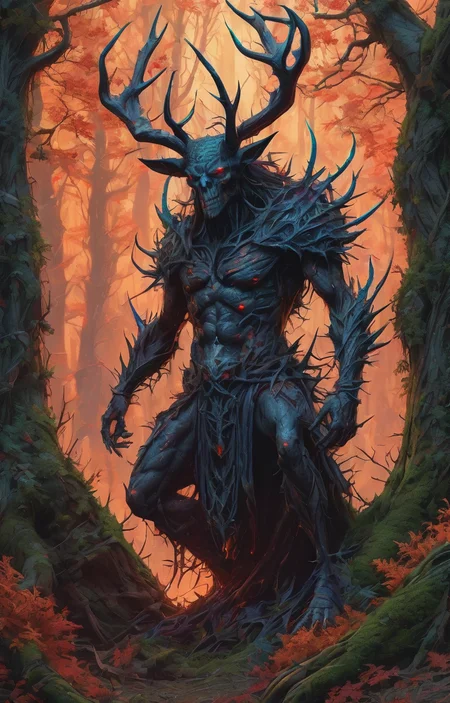 (dark magic:1.2), (grim:1.1) forest, bushes with thorns,  (intricate details), (hyperdetailed), 8k hdr, high detailed, lot of details, high quality, (colored:1.3)
