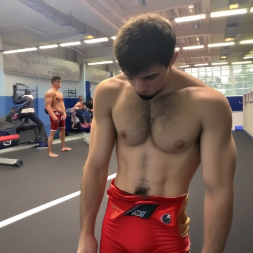 1boy wearing a singlet,  muscles, skinny, body hair,