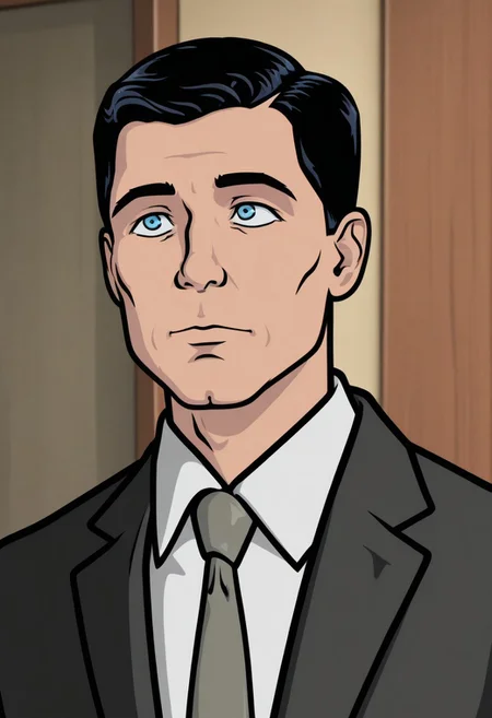 masterpiece,best quality,amazing quality, source_anime,
sterlingarche, 1boy, male focus, solo, blue eyes, black hair, shirt, white shirt, collared shirt, necktie, grey necktie, jacket, black jacket,