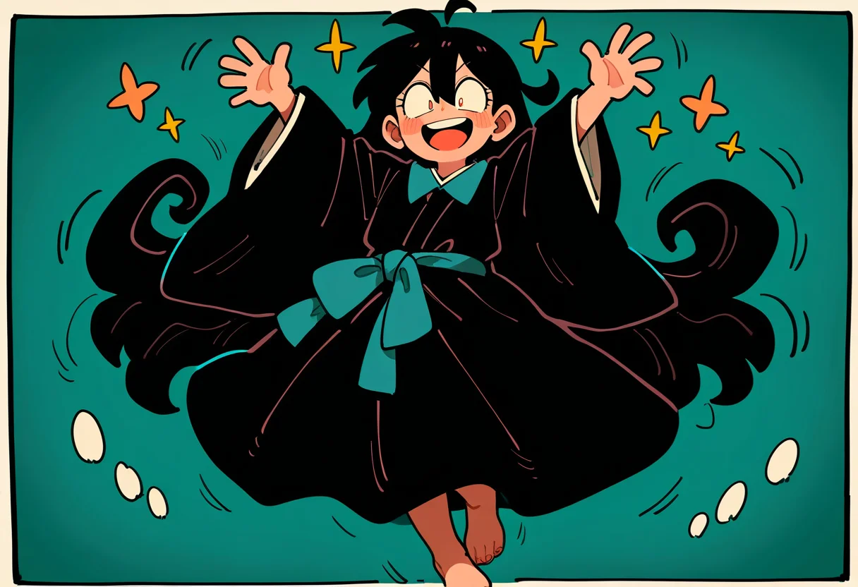 masterpiece, best quality, newest, absurdres, highres, 1girl, floating, waving, aged-up