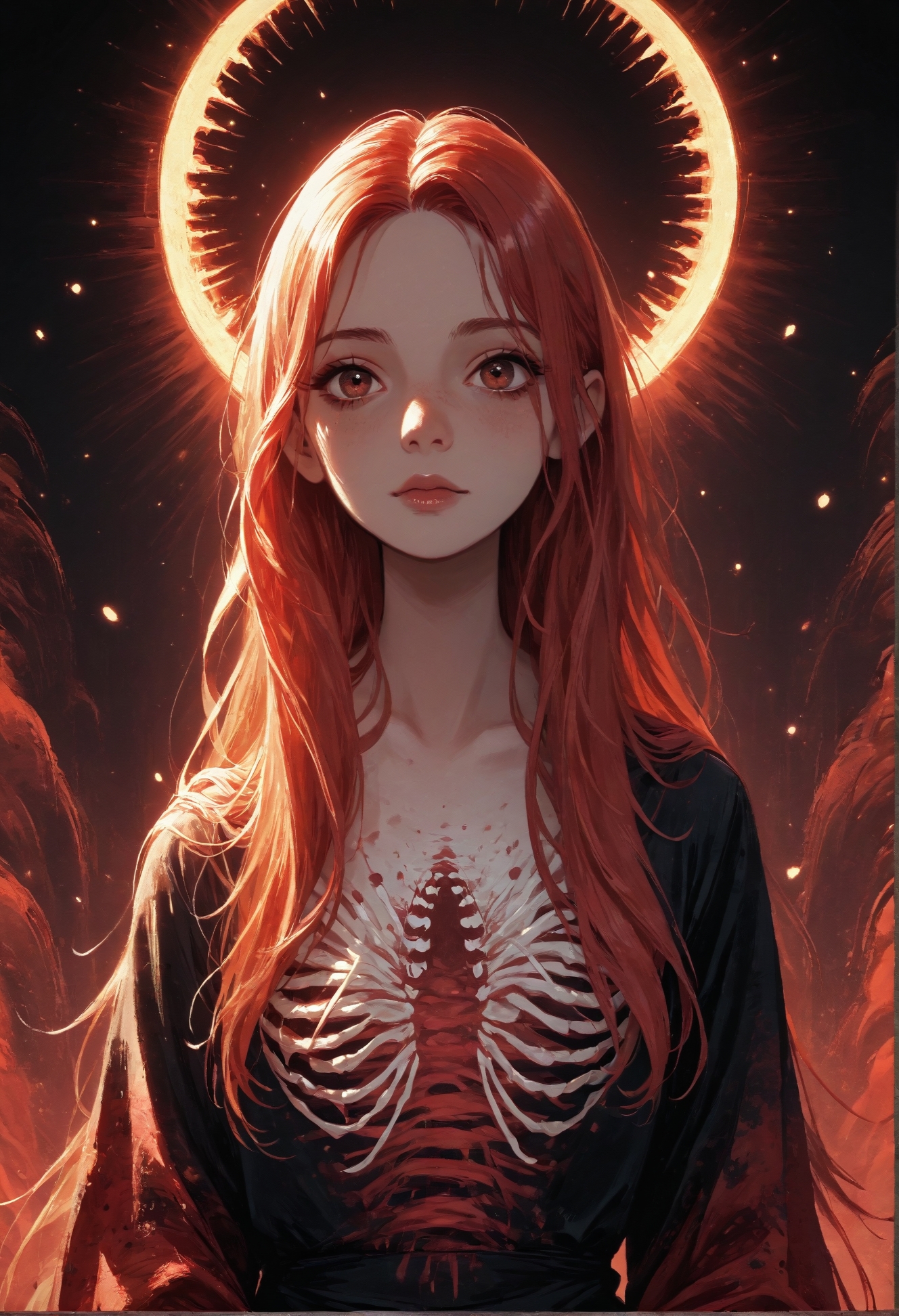 score_9,score_8_up,score_7_up,embedding:zPDXL2, masterpiece,best quality,highly detailed,detailed background, film grain,colorful,glowing,hand person,Expressiveh, , f33f4l, 1girl, long hair, horror \(theme\),<lora:增强\(增强)sdxl_lightning_8step_lora.safetensors:1.0:1.0> <lora:增强\(增强)Expressive_H-000001.safetensors:0.8:0.8> <lora:增强\(增强)Hands XL 4.safetensors:1.0:1.0> <lora:增强\glowneon_xl_v1.safetensors:1.0:1.0> <lora:Vixon\Vixon's Pony Styles Feelfal.safetensors:0.8:0.8>