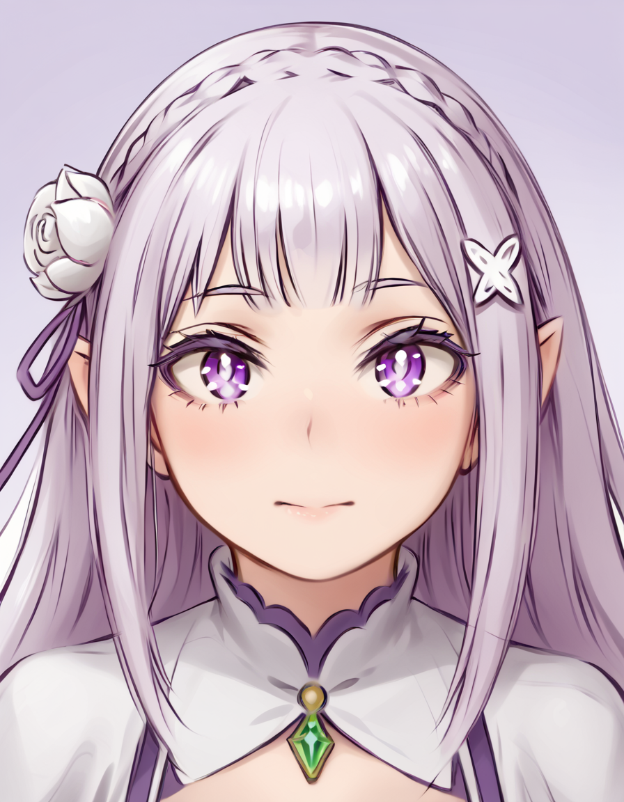 <lora:Shpo_test:1>shpo, emilia_\(re:zero\), simple background