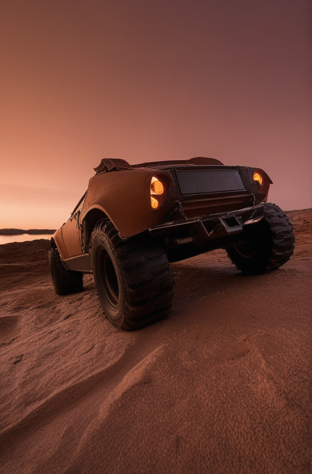 ((Introduce quality iteratively))((unambiguous unequivocal sampling))((low angle shot:1.4)(editorial photography sunset with black Lamborghini parked outside rusting nuclear submarine on Mars((water caustics effect))(scene set on the planet Mars:1.2), red sky, red sands of Mars, highly detailed, clean lines))(simulacra sharpness)(believable black point)((art of genius))(magnificent gradients)((futuristic colors complementary saturated hues))((dark corners vignette))f(x)
<lora:LCM-LoRA-XL_V1:0.21>
<lora:SDXLHighDetail_v5:0.3>