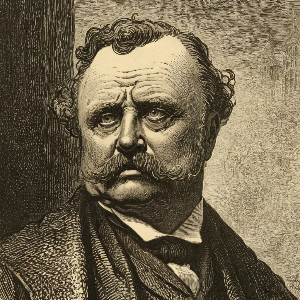 woodcut illustration in detailed gustavedore style, book illustration, by gustave dore, crisp even lines, medium contrast
portrait of Theodore Roosevelt, detailed eyes,
by gustave dore <lora:GustaveDore_StyleXLv6.1:0.85>