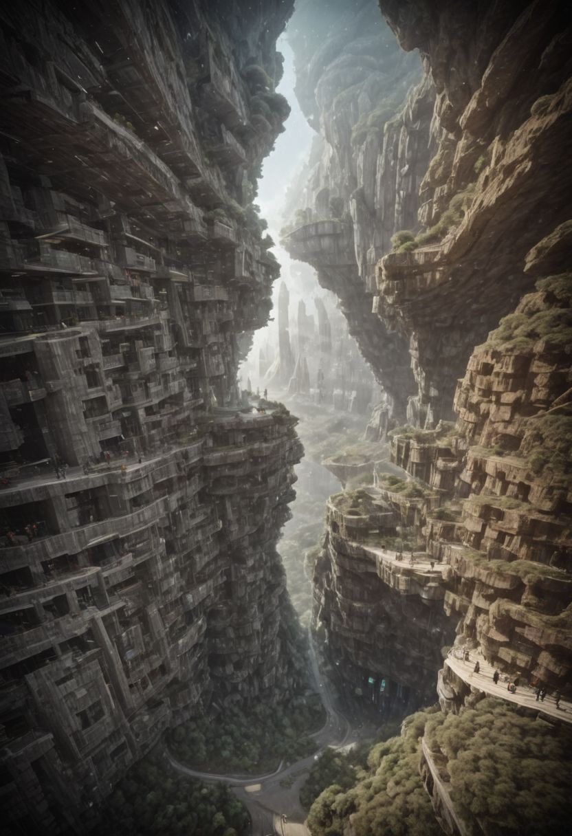 otclillsn, a strange and impossible to solve mountain glued to a gravitational motherboard tilted 454,78 degree upside down, baffling optical illusion, disorienting angle, surreal ,<lora:xl_more_art-full_v1:1>,(Inspired by Lebbeus Woods), (Large Files, Ultra Realistic, 4k, 8K, 16k, FHD, HD, VFX, Perfect, Photography, composition, Architecture Sales Photography, Architecture Competition, Ultra High Resolution, Cinematography, High Resolution Image:1.1), OverallDetail, Stacked volumes, Caves, ruins, structures, settlements, landscapes, Void volumes, Vertical decoration, OverallDetail, futureurban, vertical, Stacked, caveruinsPOV