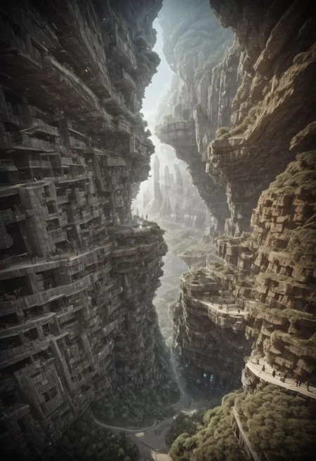 otclillsn, a strange and impossible to solve mountain glued to a gravitational motherboard tilted 454,78 degree upside down, baffling optical illusion, disorienting angle, surreal ,<lora:xl_more_art-full_v1:1>,(Inspired by Lebbeus Woods), (Large Files, Ultra Realistic, 4k, 8K, 16k, FHD, HD, VFX, Perfect, Photography, composition, Architecture Sales Photography, Architecture Competition, Ultra High Resolution, Cinematography, High Resolution Image:1.1), OverallDetail, Stacked volumes, Caves, ruins, structures, settlements, landscapes, Void volumes, Vertical decoration, OverallDetail, futureurban, vertical, Stacked, caveruinsPOV