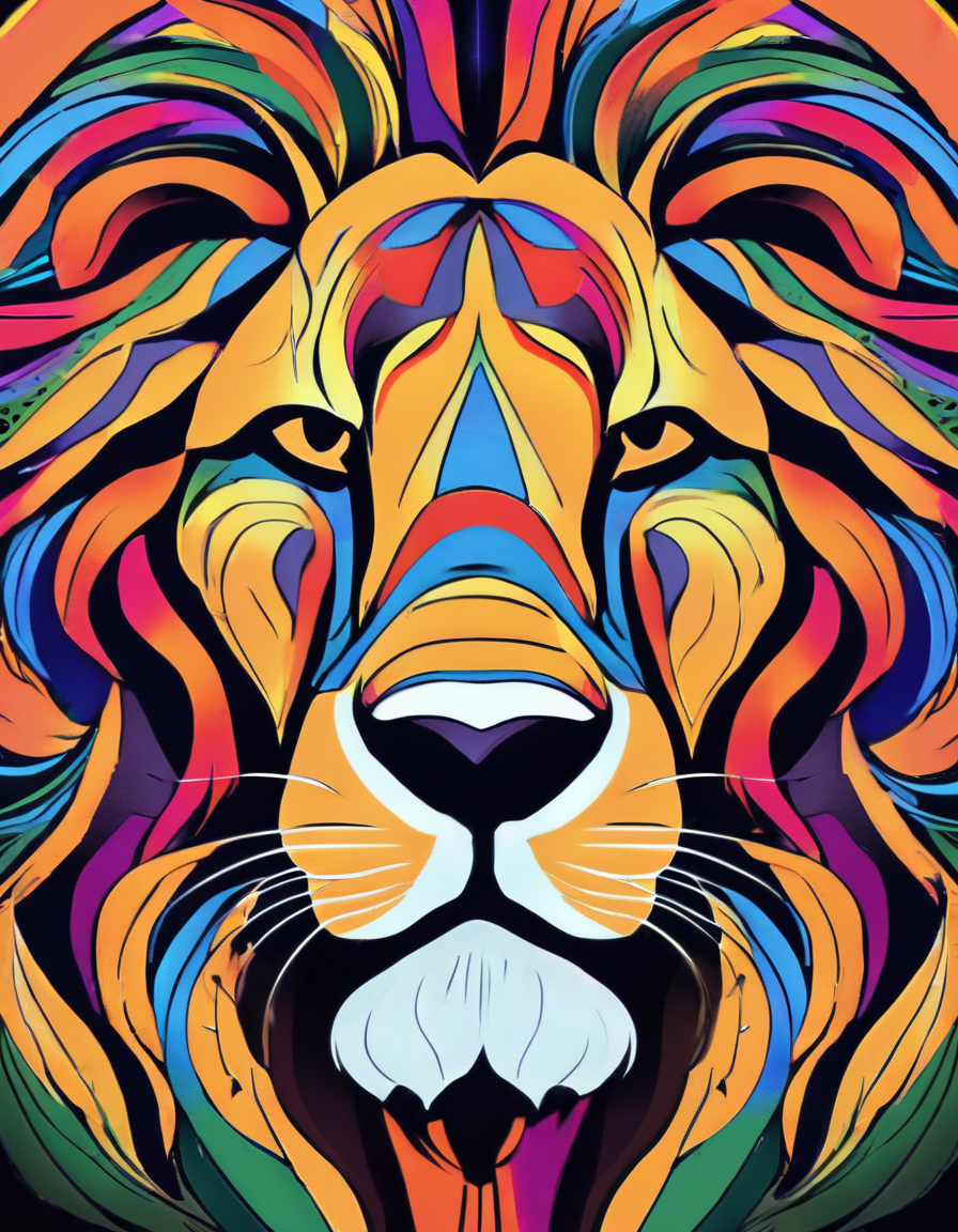 lion, abstract, looking at viewer, LineWork, sacred, vibrant colors, light, detailed, sharp focus, intricate, innocent, depicted, elegant, professional, highly saturated, dramatic background, rich deep vivid color, excellent composition, dynamic, cinematic, full detail, beautiful, stunning, symmetry, perfect,, ambient, epic, best, real
 <lora:LineWork-000005:1>