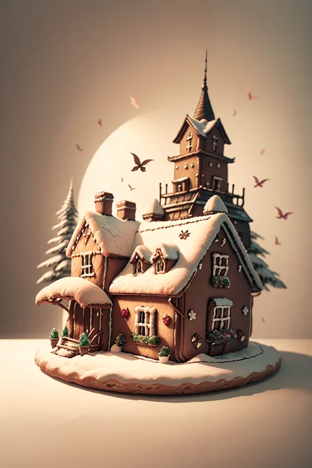 <lora:Calligraphy-ink-style-darquelilly-v1:1> calligraphyinkstyle, fairy tale, a house made of gingerbread and pastries, everything is covered with powdered sugar snow, house made out of pastry, pink background <lora:ral-pastry-sd15:1>