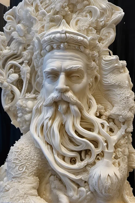 (Full view, complex, outdoor), (a superb Artisanal Foam carving art, Nano-organic life form),  (High quality, Highly detailed, Sharp focus, 8K UHD, Nikon Z7 II, photography)