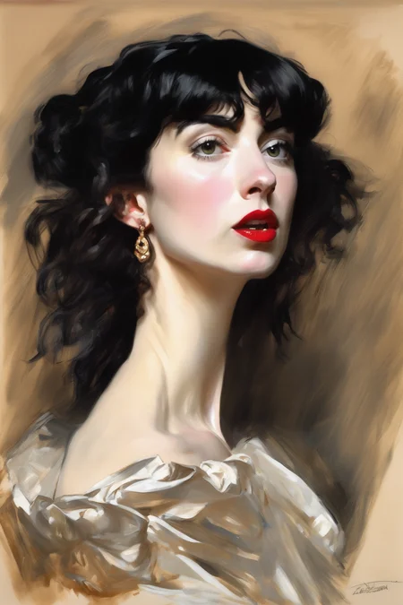 John Singer Sargent Style - John Singer Sargent portrait of Kimbra as an opera star