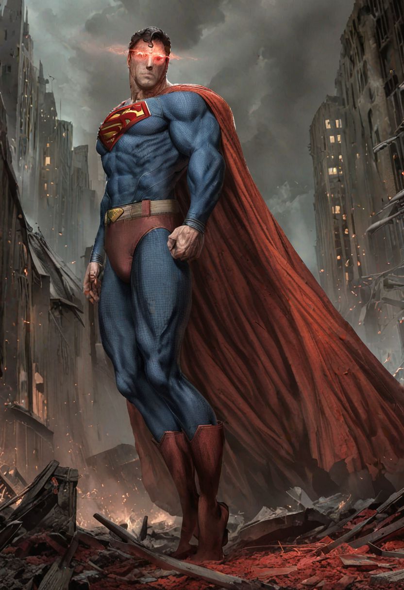 (best quality, masterpiece, colorful, dynamic angle, highest detailed) 
realistic portrait beautiful concept art of superman scene when he bleeding and turns into mutant, horror, created by gustave dore and greg rutkowski, high detailed, smooth draw, trending on artstation.