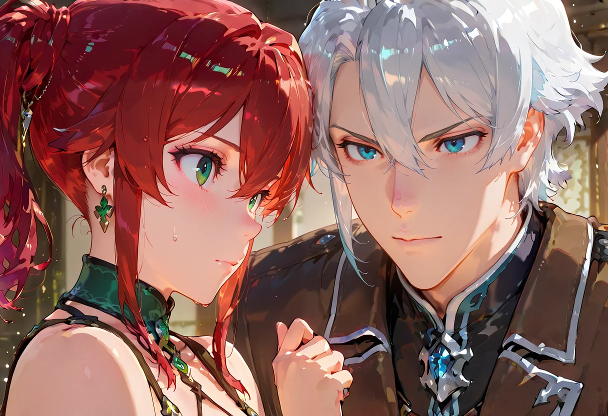 <lora:takeda_hiromitsu_style_illustrious_goofy:0.4>, anime screencap, anime coloring, <lora:Eyes_Lora_Pony_Perfect_eyes:0.5>, 1girl, 1boy, <lora:noobai_vpred_1_masterpieces_v23:0.5>, masterpiece, best quality,
BREAK <lora:Alethea:0.8>, red hair, green eyes, Alethea
BREAK <lora:Samuel_von_Heathcliff:0.8>, White hair, blue eyes, Samuel von Heathcliff