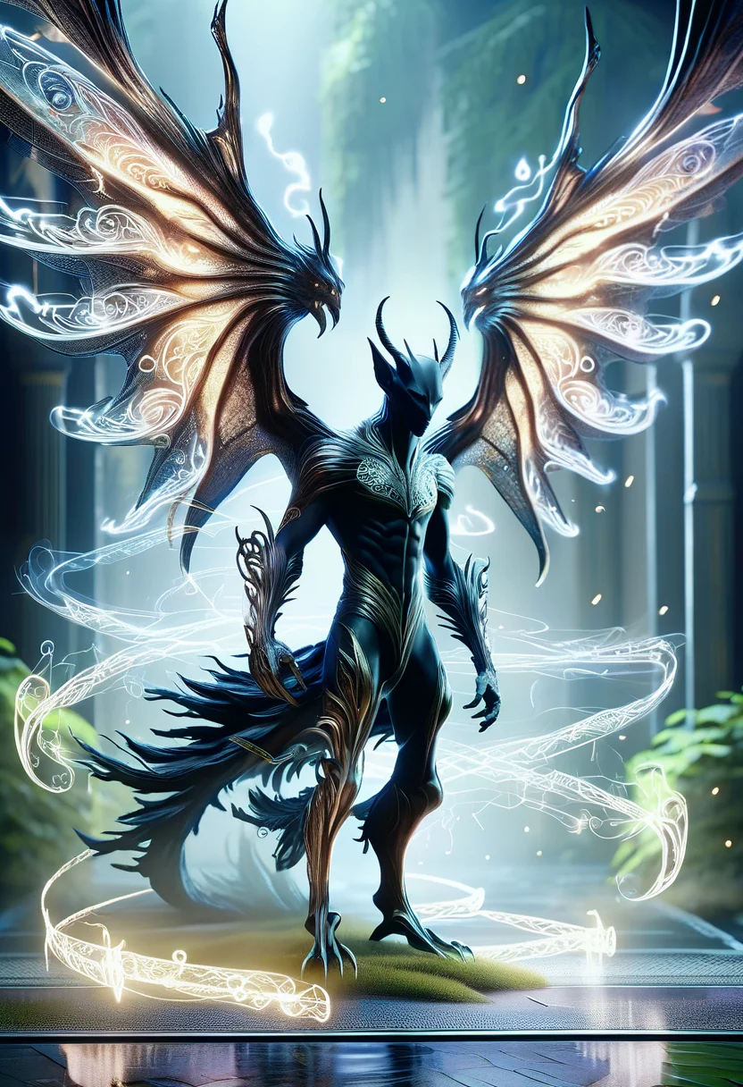 hyper detailed masterpiece, dynamic,awesome quality,DonM3lv3nM4g1cXL magic, ,chimera, malevolent male demon, humanoid appearance, attractive seductive demeanor, bat like wings, horns, clawed hands, hoofs, dark demonic hues, enticing, nighttime seduction, sexual nightmares,, subtropical,waiting areas <lora:DonM3lv3nM4g1cXL-v1.1-000006:1>