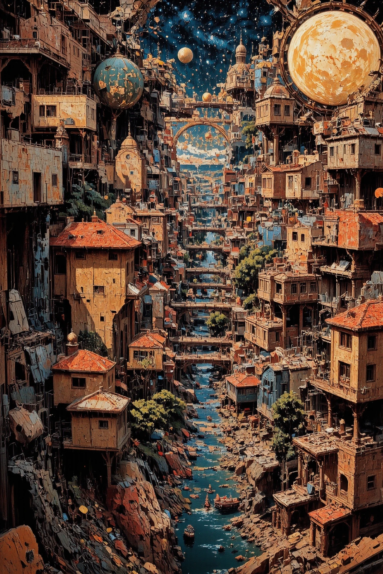 (slums) beautiful surreal space landscape, woman, intricate, very detailed, multilayer paint style, colorful, <lora:Hand v2:1> <lora:Anti-Blur:1> <lora:Insane Detail Slider:0.5>   <lora:Flux.1_Turbo_Detailer:0.6> <lora:flux-photo-transparent_Alpha_1.0:0.8> <lora:flux.1_lora_flyway_Epic-detail_v2:1> <lora:Painterly01b_CE_FLUX_AIT:0.8> pntrlyCE_style, <lora:VividlySurreal:0.8> <lora:PsykeV1:0.6>