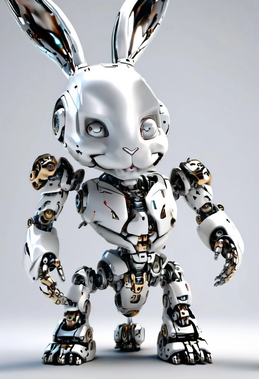 Robot rabbit, masterpiece, intricate details, focus blur, hd, 8k, high definition, BREAK, score_9, score_8_up, score_7_up, score_6_up,