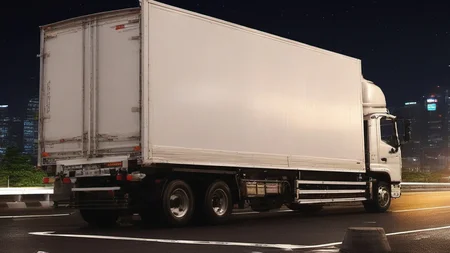 masterpiece,(bestquality),highlydetailed,ultra-detailed,(driving:1.5),Japanese truck,(nightime),cityscape,Expressway,vehicle_focus,<lora:add-detail-xl:1>,<lora:Japanese_truck_2025.1.1:1>,