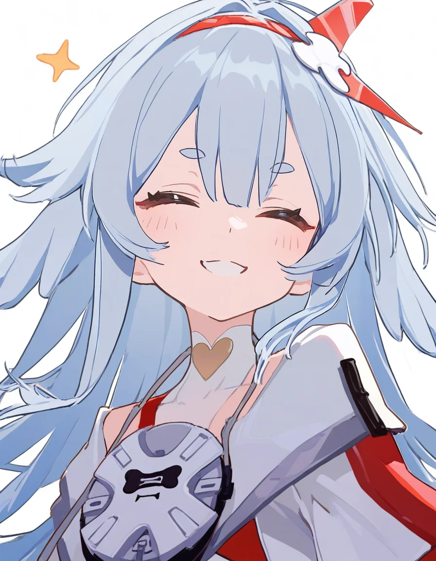 1girl,FenrirToF,<lora:FenrirToF:1>,ixy,ningen mame,ciloranko,sho_(sho_lwlw),tianliang duohe fangdongye,simple background,white background,smile,(masterpiece, high score, great score, absurdres),