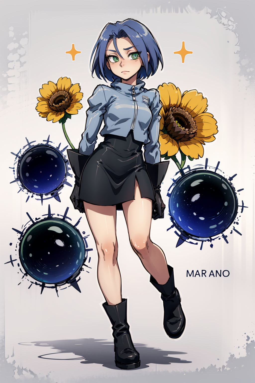 masterpiece, highres, absurdres, high quality,best quality, 1boy, solo, looking at viewer,colorful, abstract background,<lora:EPpkJames-07:1.0>, EPpkJames, short hair, blue hair, green eyes
BREAK
reactive smart fabric    sagegreen    galactic anomaly pattern levitating wrap skirt, marigold    nano-linked metal sonic soundwave windbreaker, graphene desert boots, ar-embedded bowler hat,