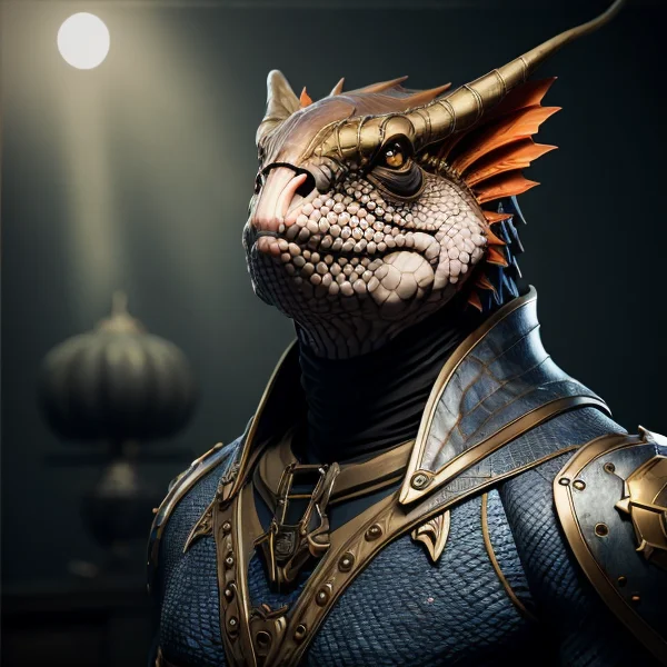 a fantz creature|(shark:0.5) portrait with a scfi costume, dynamic composition, cinematic lighting, warm and vibrant colors, art by Sam Weber and Michael C Hayes, 8k, trending on artstation, hyper detailed, cinematic, <lora:Creature_Design2_V1:0.8>