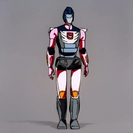 Score_7_up, score_8_up, 2d, source_cartoon, TOptimus, robot, no face, full body,, legs, feet,, simple background, Transformers, Animation, <lora:Transformers 86 FT-000005:1>