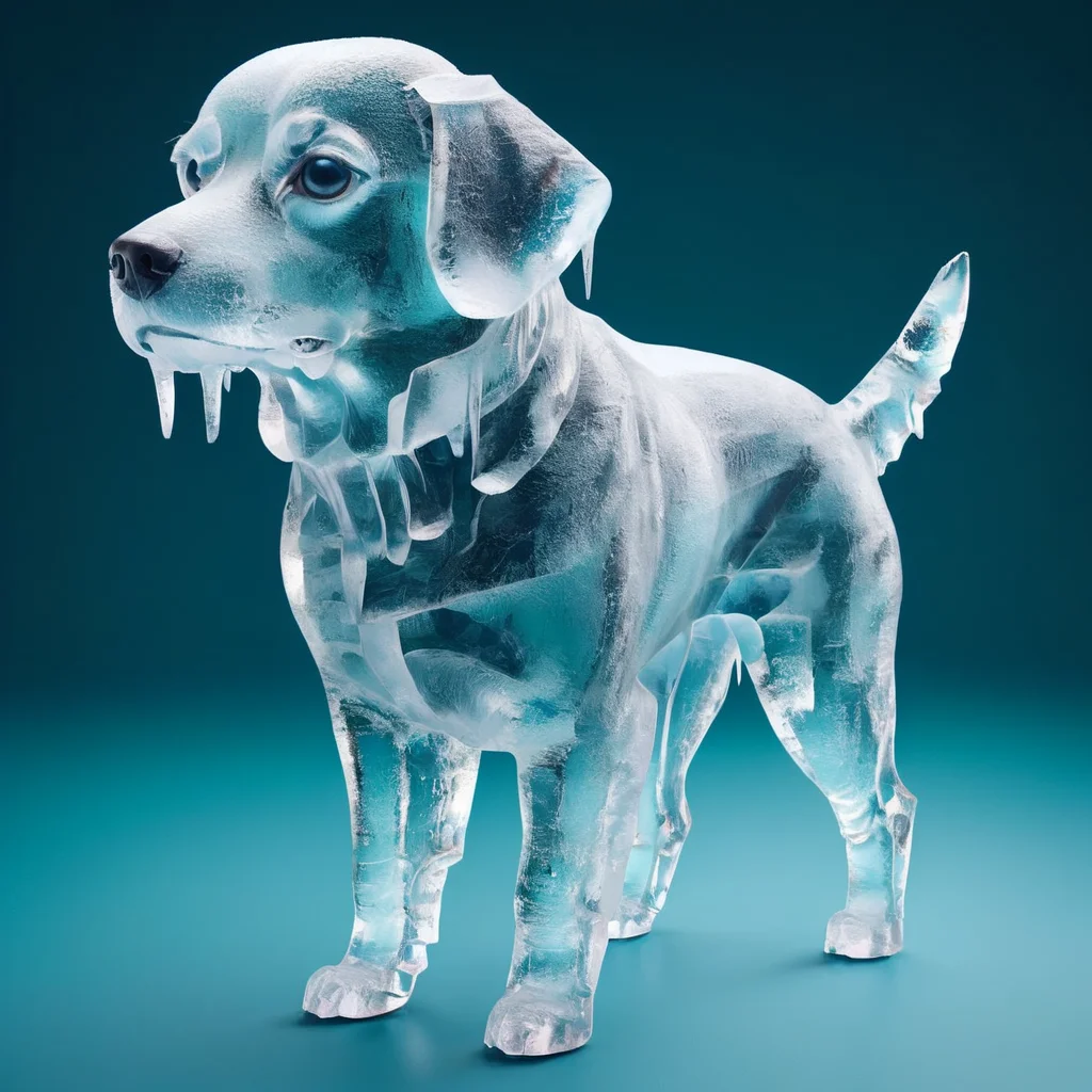 a dog,ice, <lora:Ice:1>