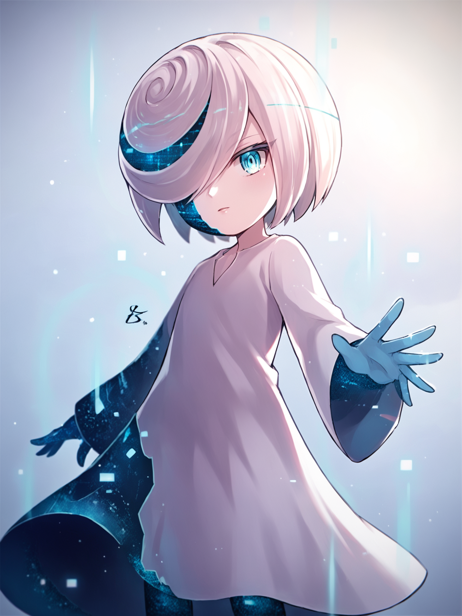 score_9, score_8_up, score_7_up, score_6_up, score_5_up, score_4_up, source_anime, <lora:Perfect Hands:1> Perfect Hands, <lora:PerfectEyesXL:1> perfecteyes, BREAK
1girl, solo, looking at viewer,  <lora:Sage:0.8> sage \(sonic\), short hair, hair over one eye, white hair, little girl, goodsage, blue eyes, white dress,
