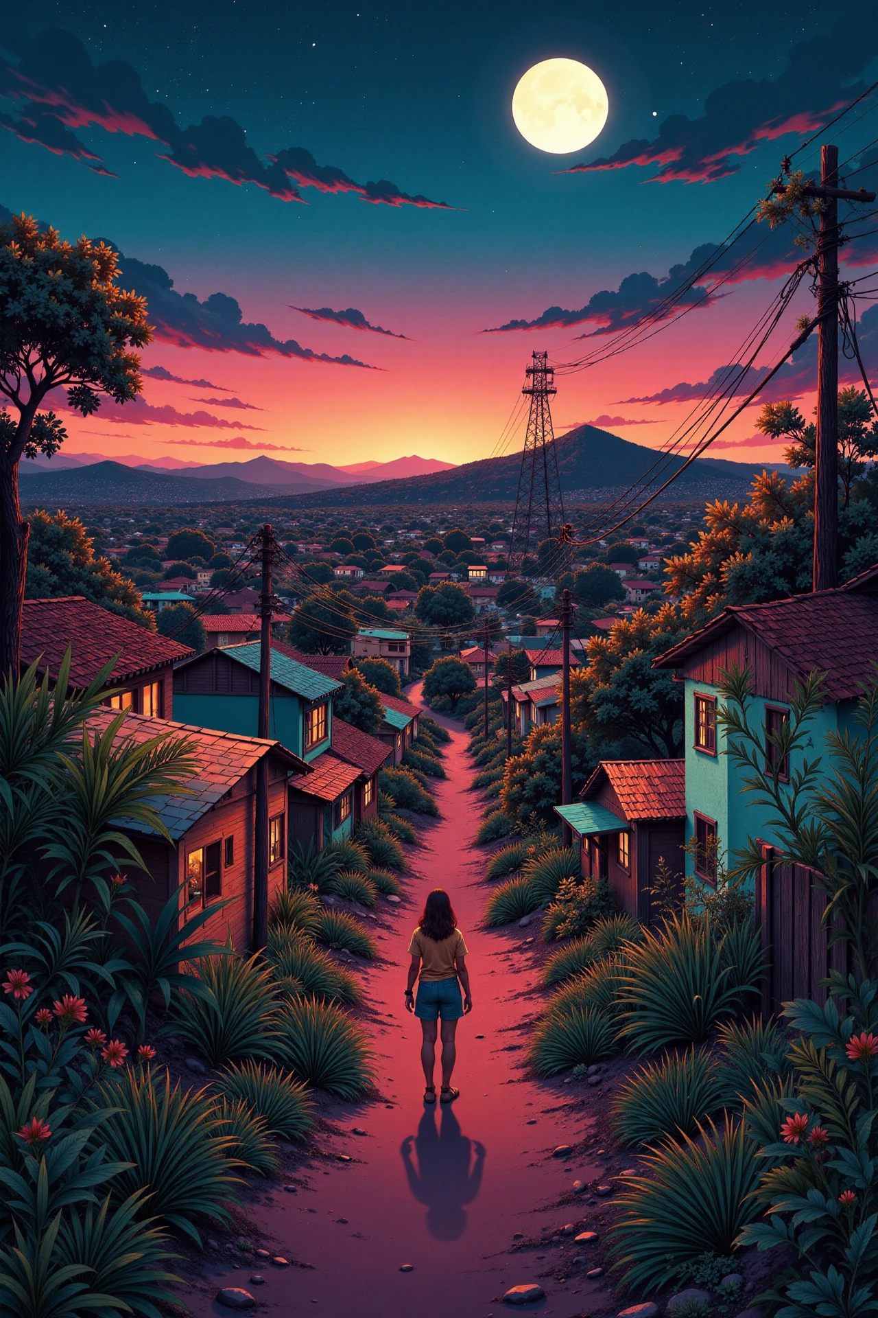 slums beautiful  landscape, evening, woman, very intricate, very detailed, sharp, bright, colorful, <lora:Hand v2:0.5> <lora:Anti-Blur:1><lora:Insane Detail Slider:0.25>  <lora:flux.1_lora_flyway_Epic-detail_v2:0.3> <lora:fluxenhancer:0.25> <lora:ROWER:0.8>  <lora:Anime art - Variant 2:0.6>