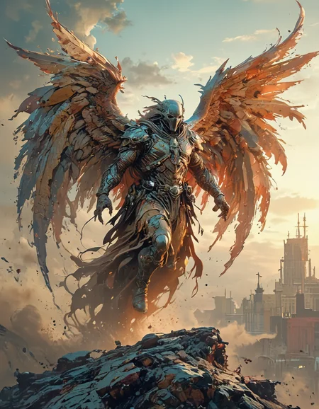 an angel soaring