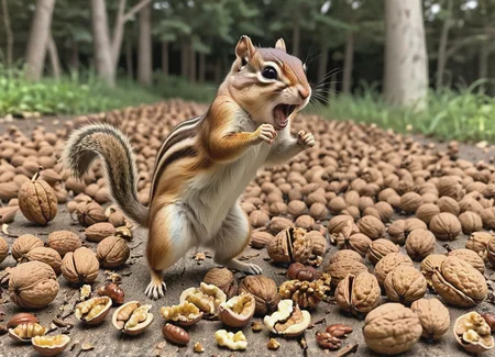 a epic battle with an army of chipmunks charging a group of walnuts
<lora:Napoleonic_Battle_SDXL:0.8>