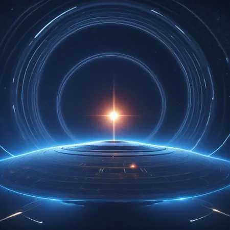 symphtia-style, masterpiece, best quality, absurdres, vibrant, highly detailed, very aesthetic, sidelightning, (lensflare:1.5), (spaceship, orbital station;1.4), Solar system, Starry Theme, deep space background