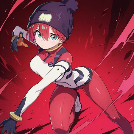 amate yuzuriha,1girl,solo,looking at viewer,
amate yuzuriha\(pilot suit\),beanie,
dynamic pose,
masterpiece,best quality,amazing quality,very aesthetic,absurdres,