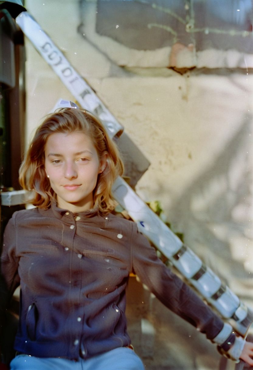 c41_hasselblad_portra400,  instagram photo, a 20 years old french woman,   hard shadows, film grain