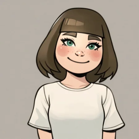 score_9, score_8_up, score_7_up, rating_safe,
s1mz,
small nose, blush, white pants, smile, white skin, green-ish brown hair, sneakers, green eyes, female mii, fringe, mii, cute, brown eyebrows, long hair, small breasts, wii u, 1girl, white clothing, Millie_(\Wii_Sports_Club\)