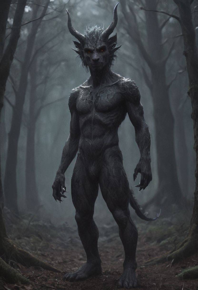 anime artwork human dragon hybrid, human head, dragon scale skin, dragon eyes, male focus, full body, standing, grimdark, creepy tale:1.15, dark forest background, rim lighting, style of Anato Finnstark, by alena aenami, <lora:RM_Niji_v1.0_bf16:0.8> . anime style, key visual, vibrant, studio anime,  highly detailed