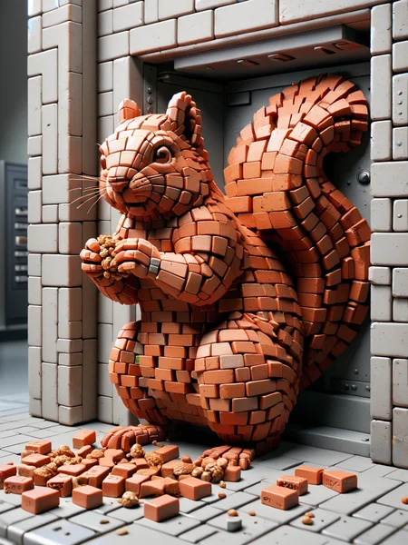 ais-brickz squirrel hiding nuts in a ais-brickz bank vault <lora:Bricks_Style_SDXL:1>