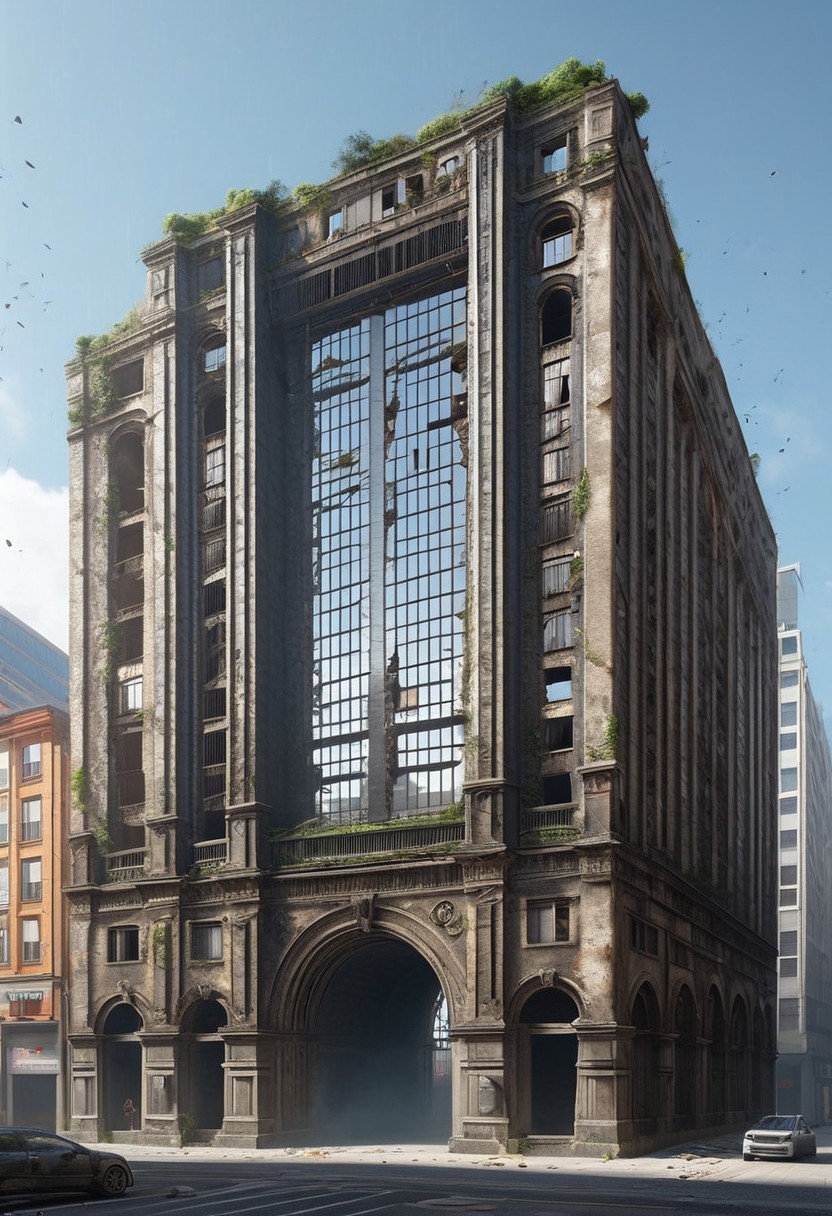 (photorealistic), city ruin, cf_style, (masterpiece), score_9